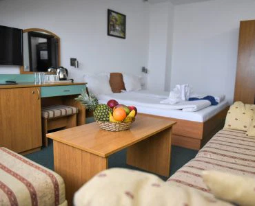 Стая в хотел с модерни удобства и свежа атмосфера, идеална за релаксация и приятен престой.